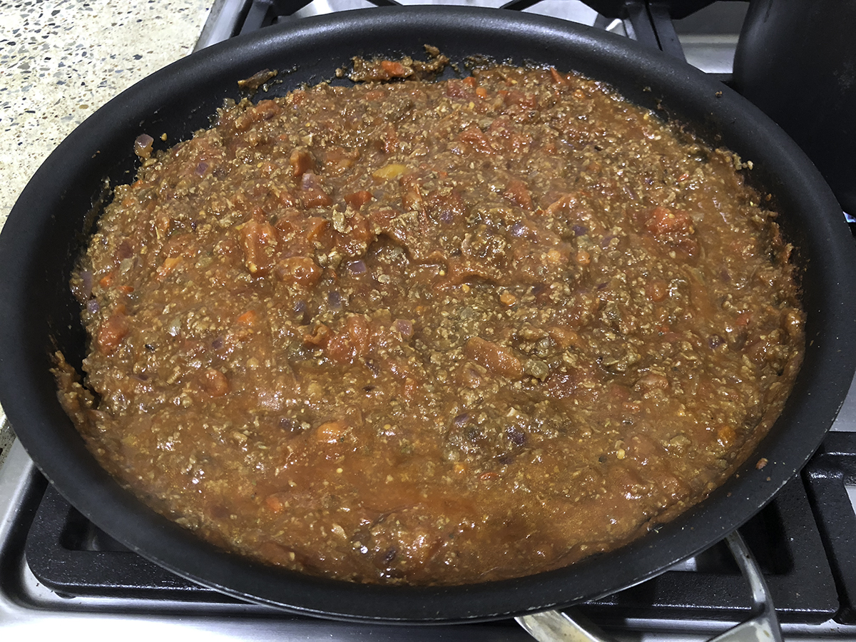 Vegan Bolognese pasta sauce