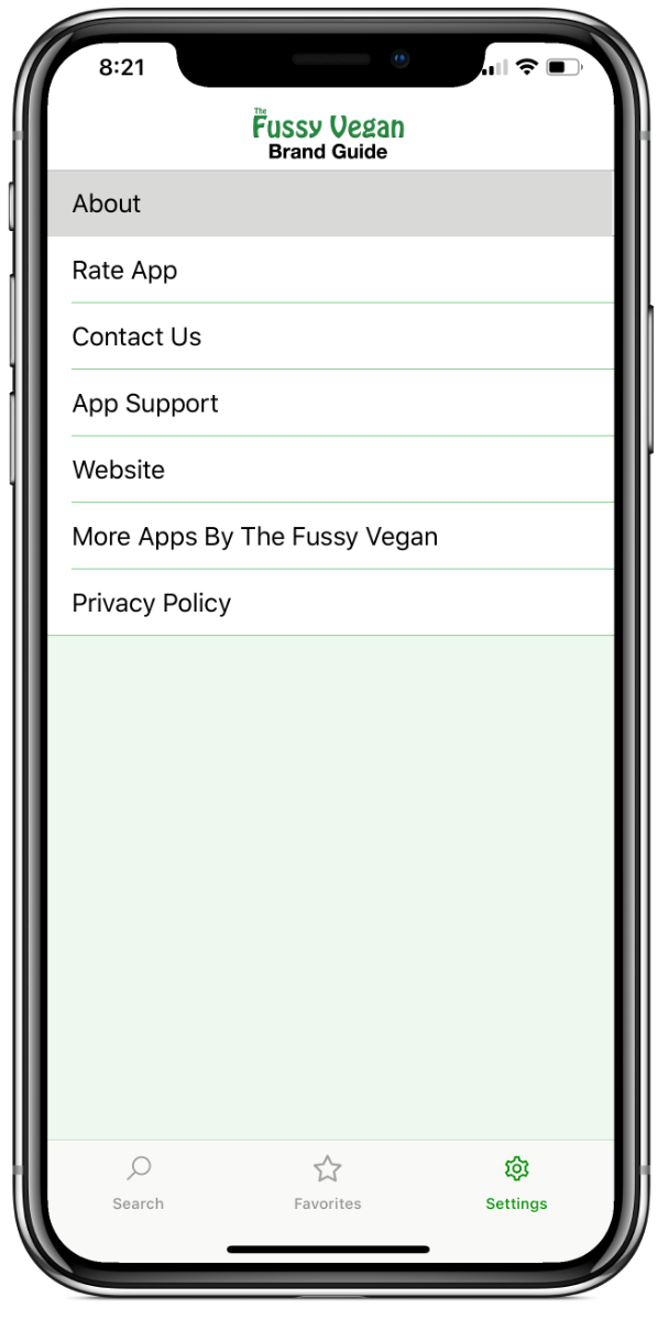 Fussy Vegan Brand Guide app