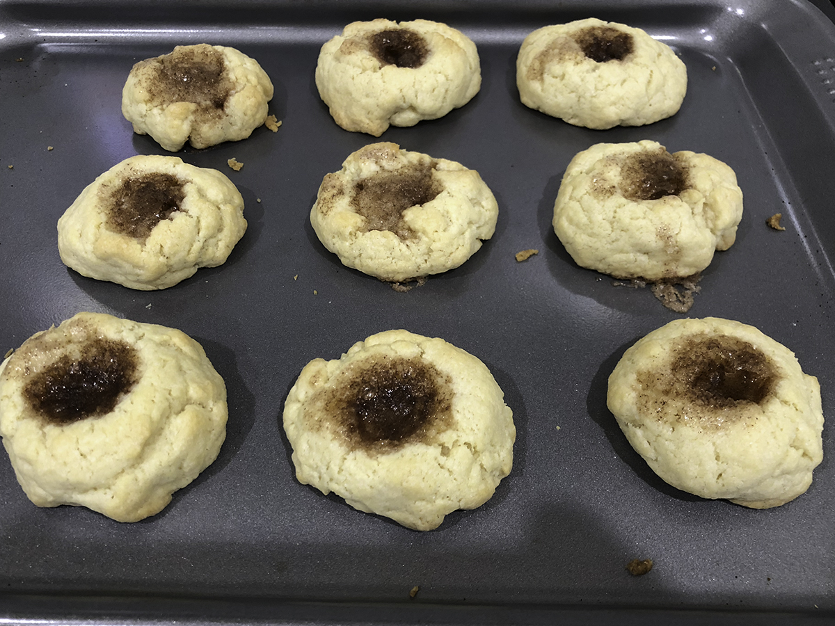 vegan cinnamon drop cookie