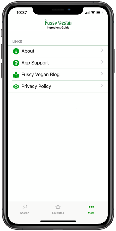 Fussy Fussy Vegan App