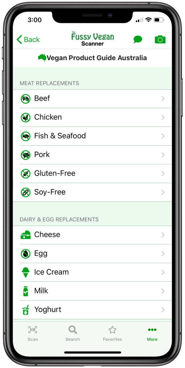 Fussy Vegan Scanner app