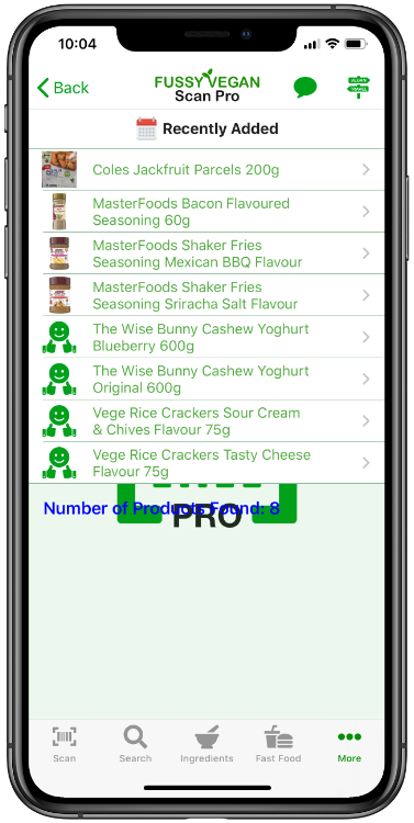 Fussy Vegan Scan Pro app