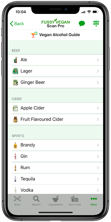 Fussy Vegan Scan Pro app