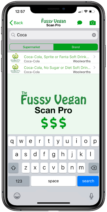Fussy Vegan Scan Pro app